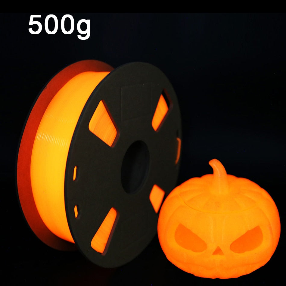 Filament PLA phosphorescent Noctilucous Vert,Bleu,Arc-en-ciel