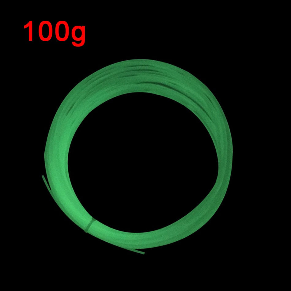 Filament PLA phosphorescent Noctilucous Vert,Bleu,Arc-en-ciel