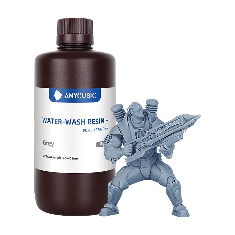 ANYCUBIC résine de lavage à l'eau pour imprimante 3D LCD haute précision faible odeur faible viscosité impression 3D Photopolymère Standard