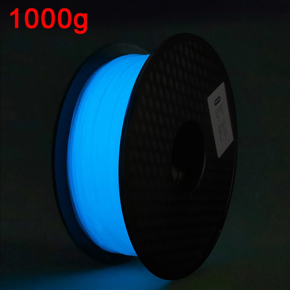Filament PLA phosphorescent Noctilucous Vert,Bleu,Arc-en-ciel