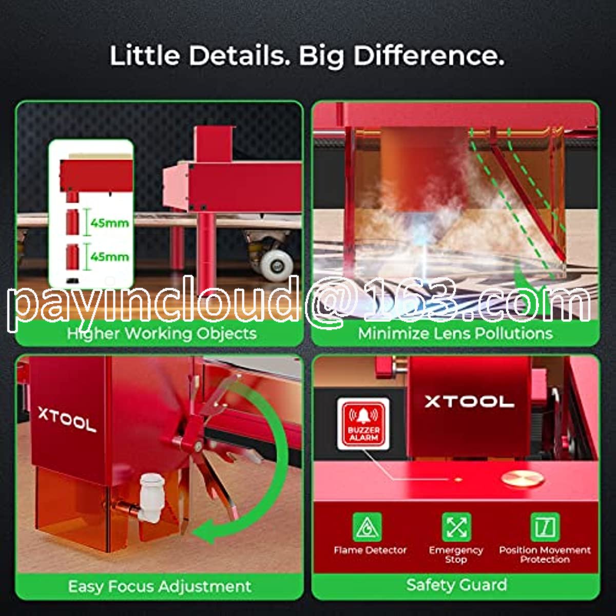 XTool D1 Pro 20W Machine De Découpe/gravure Laser .Outils avec RA2 Pro 4-en-1 Rotatif DIY Cutter Portable