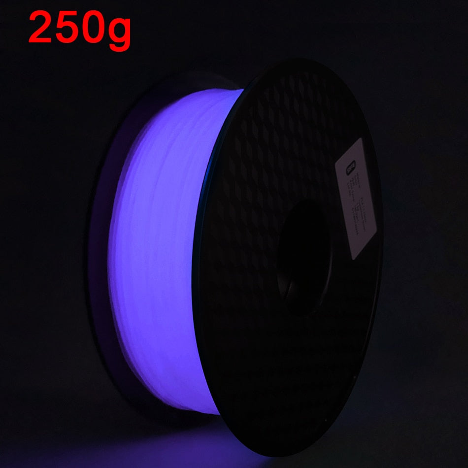 Filament PLA phosphorescent Noctilucous Vert,Bleu,Arc-en-ciel