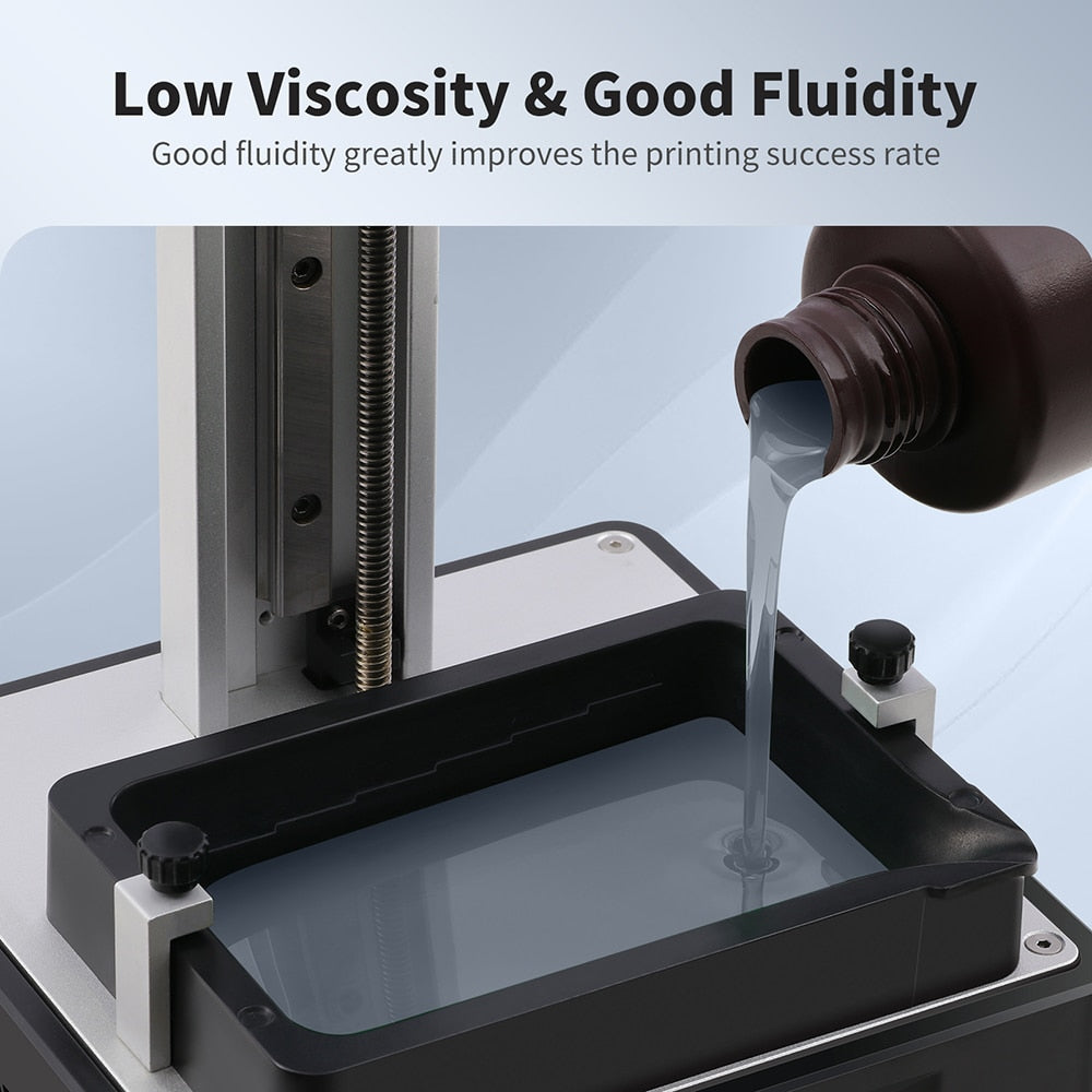 ANYCUBIC résine de lavage à l'eau pour imprimante 3D LCD haute précision faible odeur faible viscosité impression 3D Photopolymère Standard