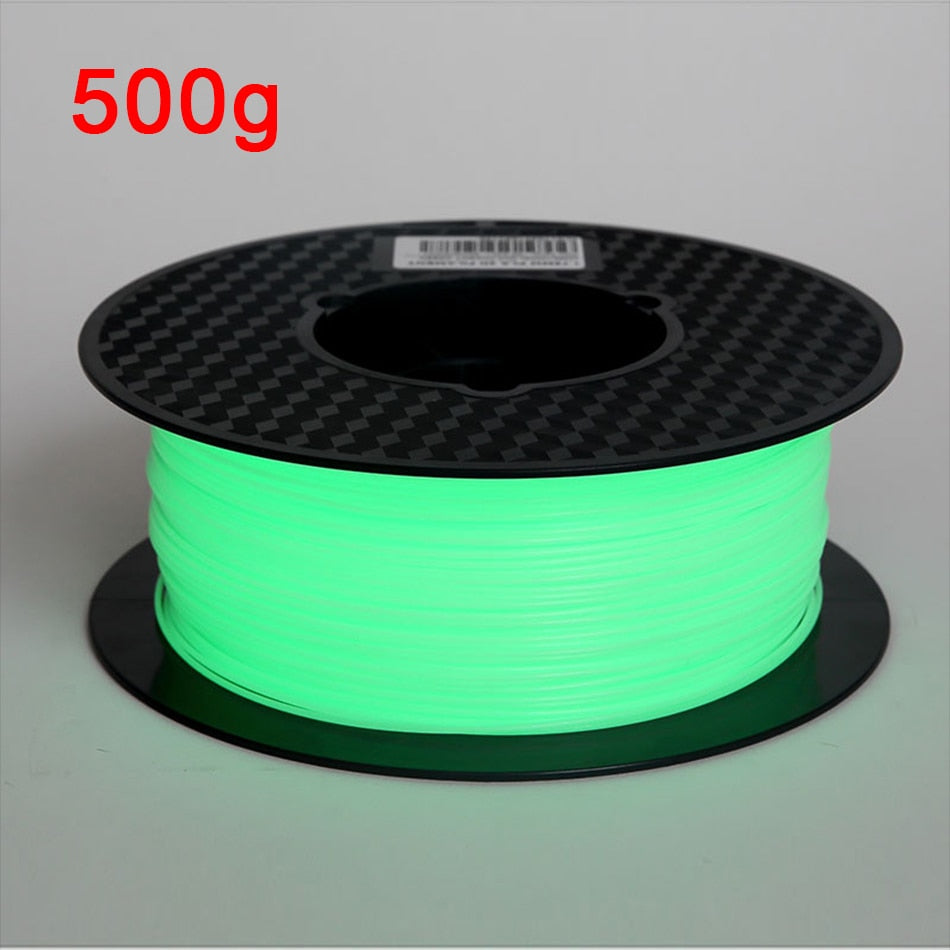 Filament PLA phosphorescent Noctilucous Vert,Bleu,Arc-en-ciel