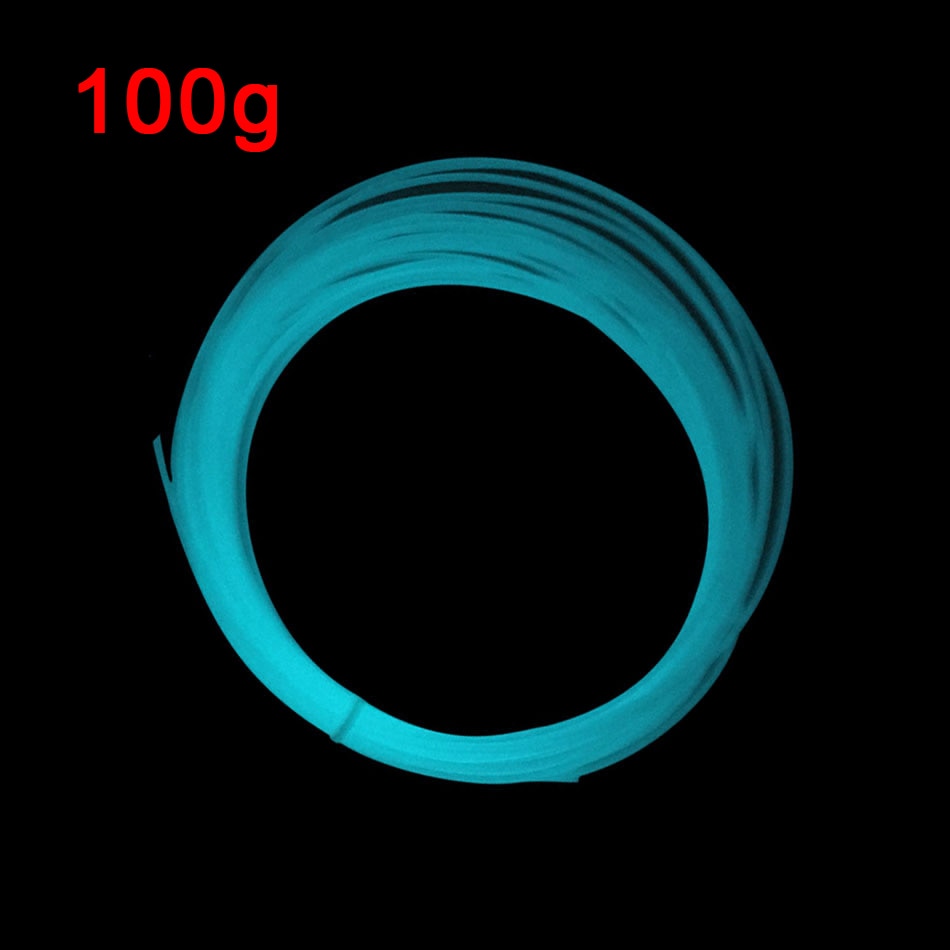 Filament PLA phosphorescent Noctilucous Vert,Bleu,Arc-en-ciel