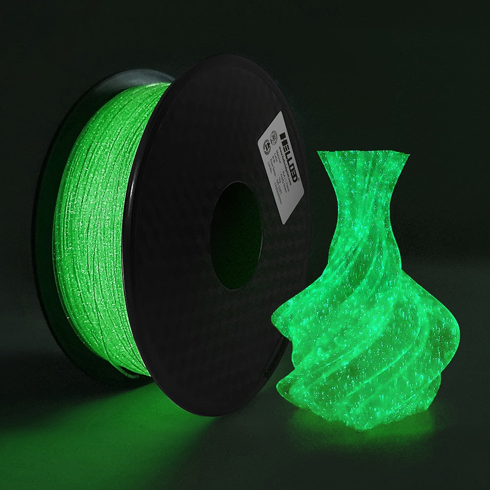 Filament PLA phosphorescent Noctilucous Vert,Bleu,Arc-en-ciel