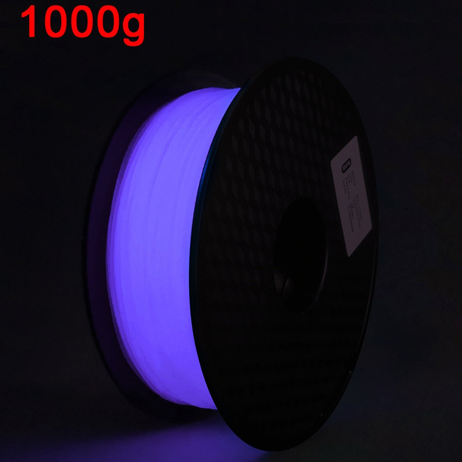 Filament PLA phosphorescent Noctilucous Vert,Bleu,Arc-en-ciel