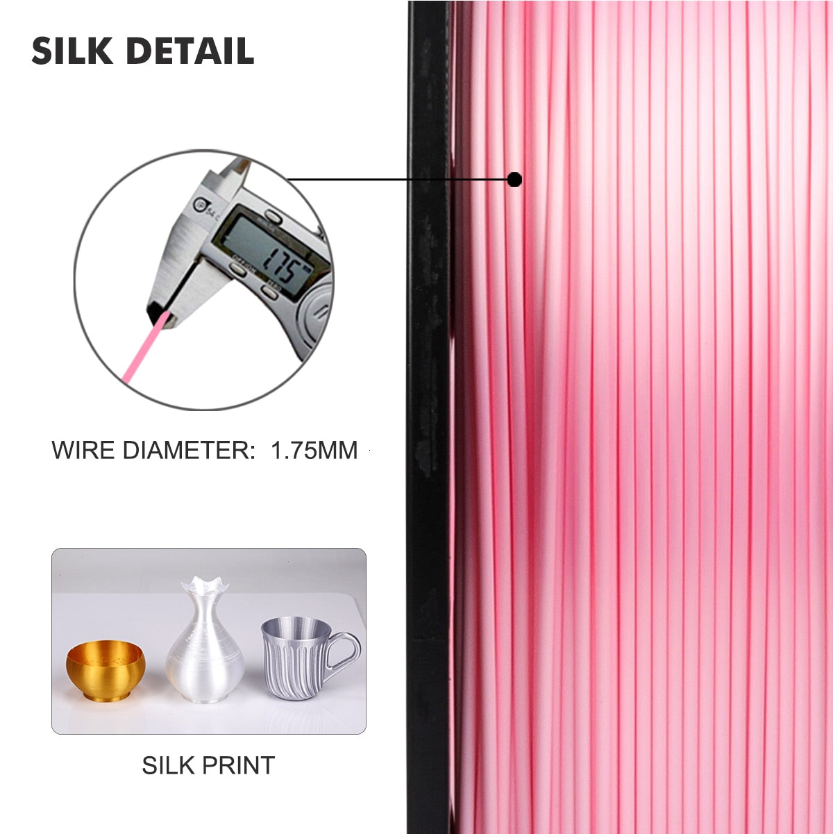 SUNLU PLA SILK Filament 1.75 mm 1KG/330M