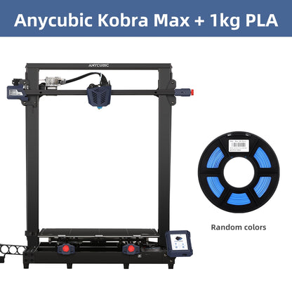 ANYCUBIC KOBRA MAX 400*400*450mm Imprimantes 3D FDM de grande taille d'impression avec extrudeuse directe à double axe Z à mise à niveau automatique
