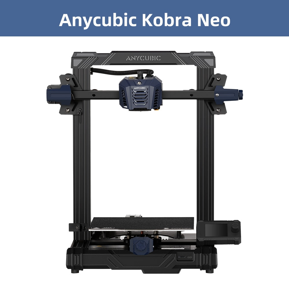 ANYCUBIC KOBRA NEO imprimantes 3D FDM avec taille d'impression 22*22*25 cm 25 Points impressions 3D à nivellement automatique