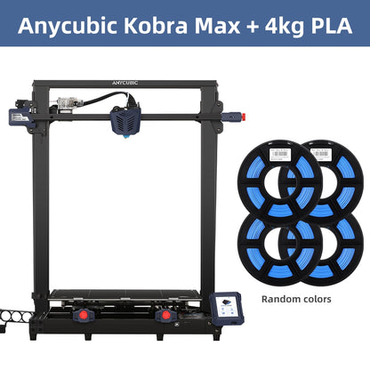 ANYCUBIC KOBRA MAX 400*400*450mm Imprimantes 3D FDM de grande taille d'impression avec extrudeuse directe à double axe Z à mise à niveau automatique