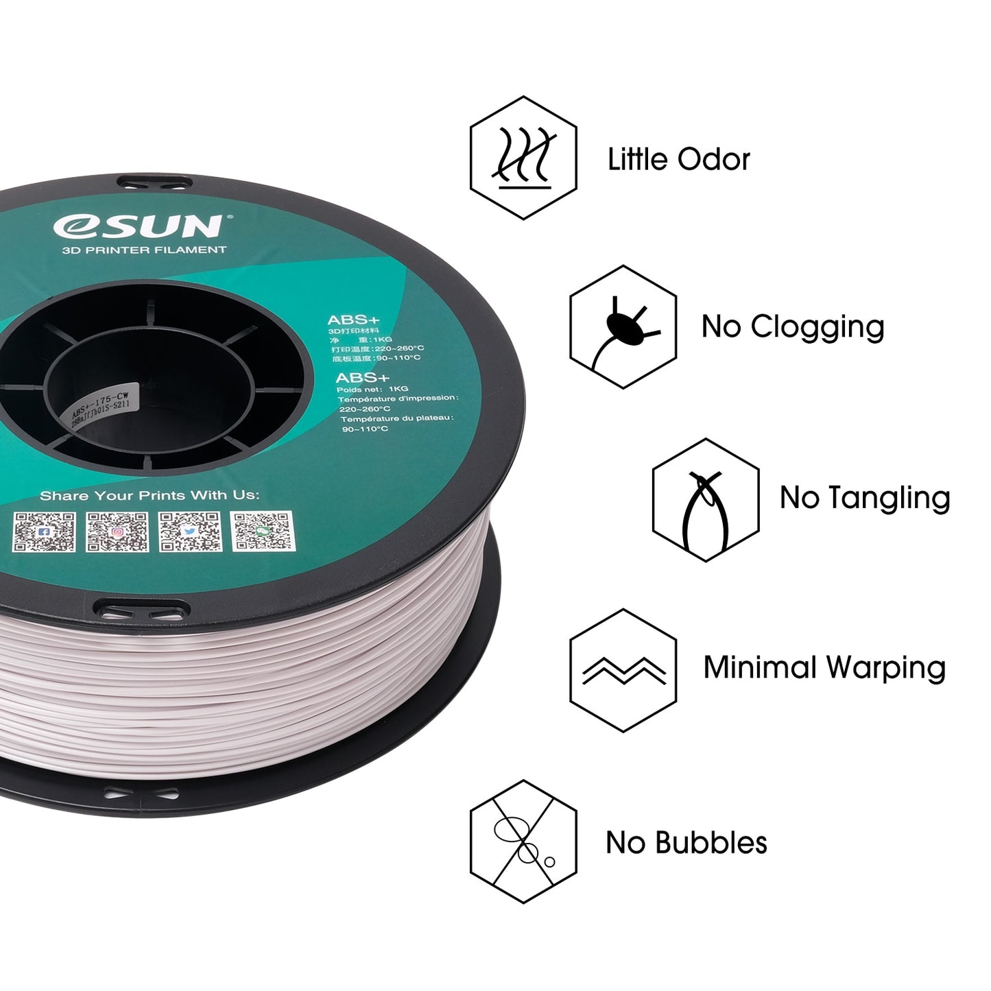 eSUN Filament ABS+ 1.75mm 1kg