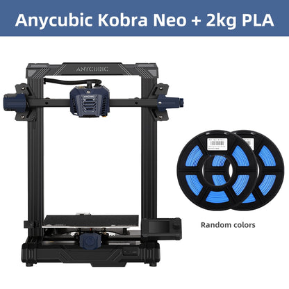 ANYCUBIC KOBRA NEO imprimantes 3D FDM avec taille d'impression 22*22*25 cm 25 Points impressions 3D à nivellement automatique