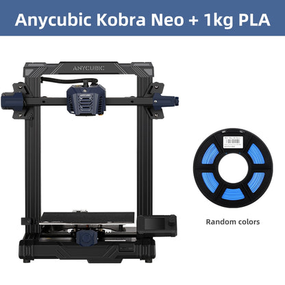 ANYCUBIC KOBRA NEO imprimantes 3D FDM avec taille d'impression 22*22*25 cm 25 Points impressions 3D à nivellement automatique