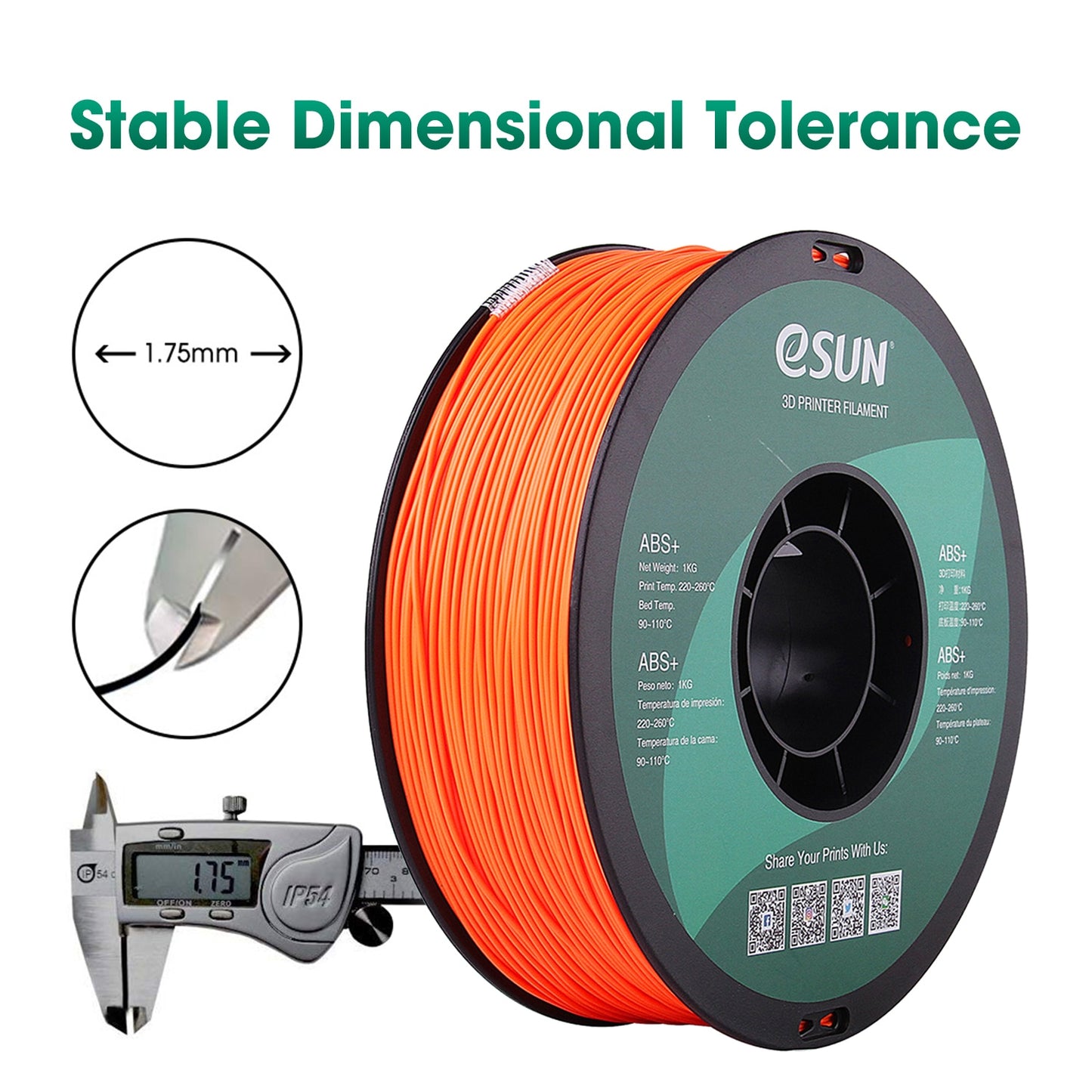 eSUN Filament ABS+ 1.75mm 1kg