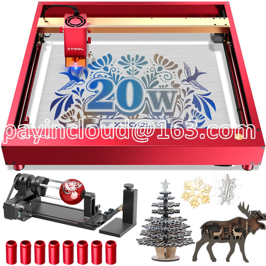 XTool D1 Pro 20W Machine De Découpe/gravure Laser .Outils avec RA2 Pro 4-en-1 Rotatif DIY Cutter Portable